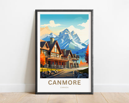 Canmore Travel Print - Canmore poster, Canada Wall Art, Framed present, Gift Canada Present - TravelTreasureCo