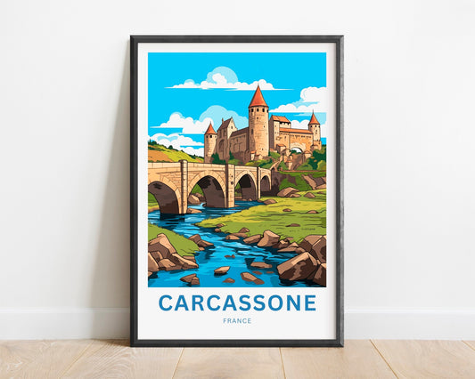 Carcassonne Travel Poster