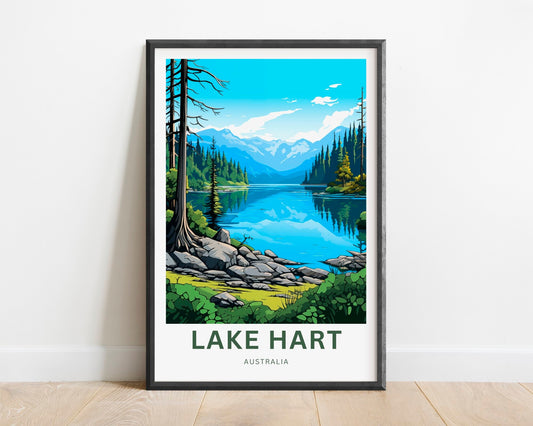 Lake Hart Island Travel Poster