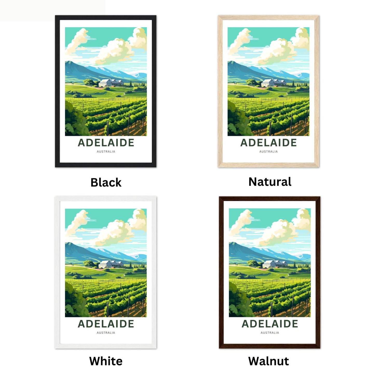 Adelaide Travel Print - Vineyard Charm