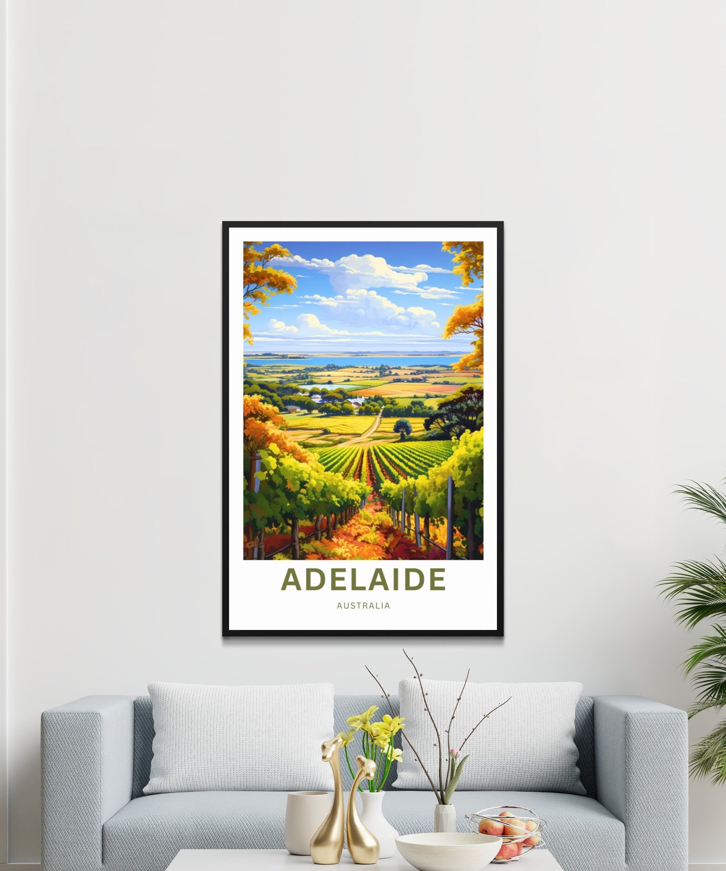 Adelaide Travel Poster - Countryside Wine