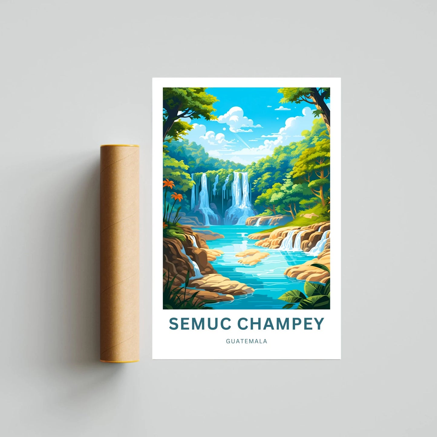 Semuc Champey Travel Poster