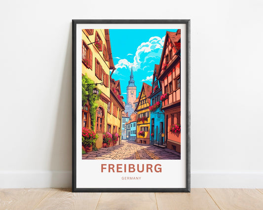 Freiburg Travel Poster