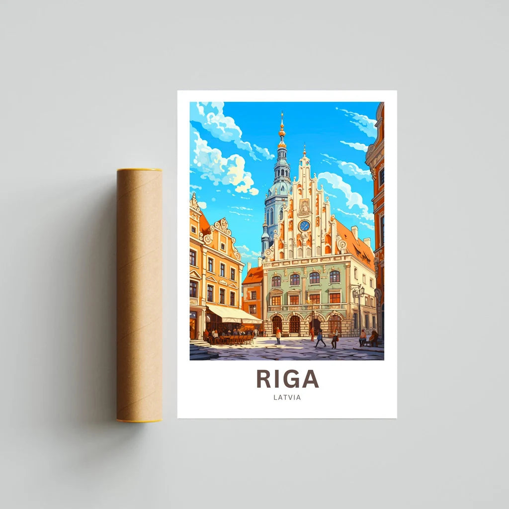 Riga Travel Poster