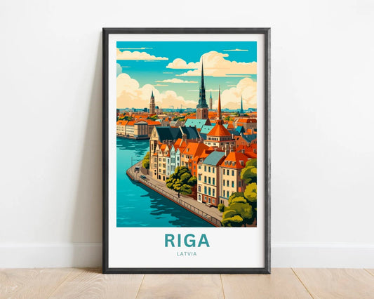 Riga Travel Poster