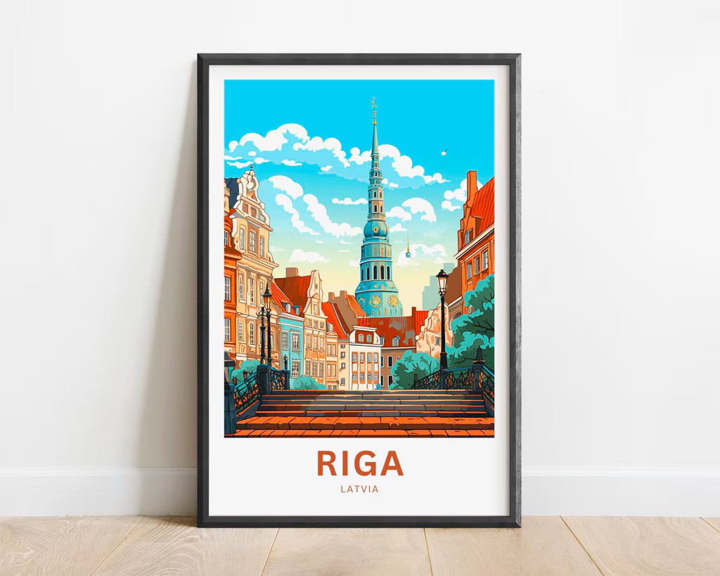 Riga Travel Poster