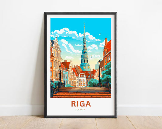 Riga Travel Poster