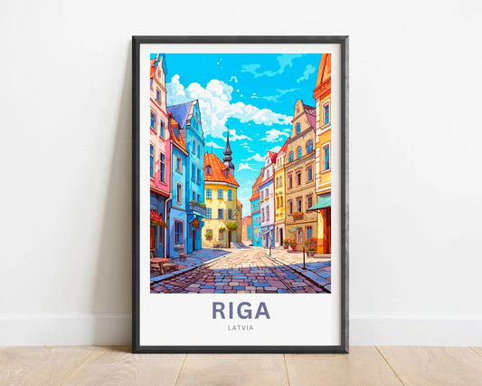 Riga Travel Poster