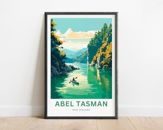 Abel Tasman Park Travel Poster - Serene Landscapes