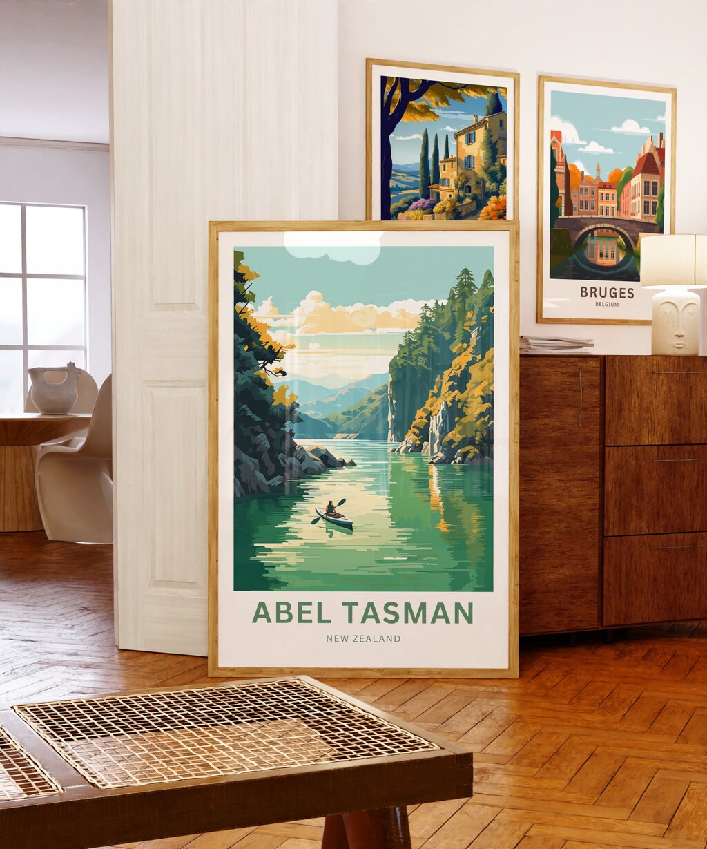 Abel Tasman Park Travel Poster - Serene Landscapes