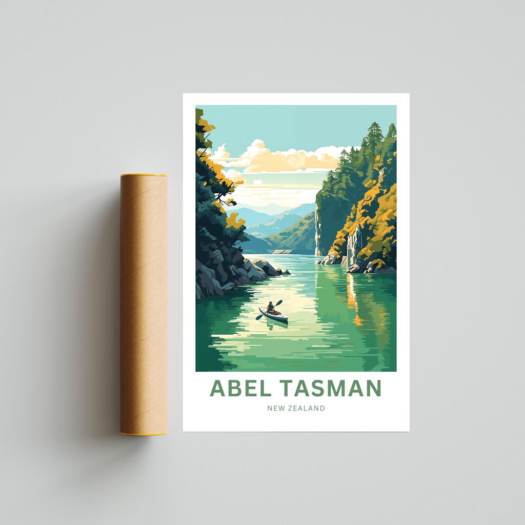 Abel Tasman Park Travel Poster - Serene Landscapes