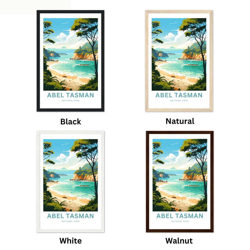 Abel Tasman Park Travel Poster - Golden Sands