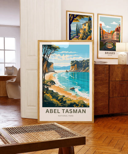 Abel Tasman Park Travel Poster - Coastal Trails