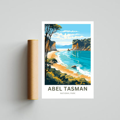 Abel Tasman Park Travel Poster - Coastal Trails