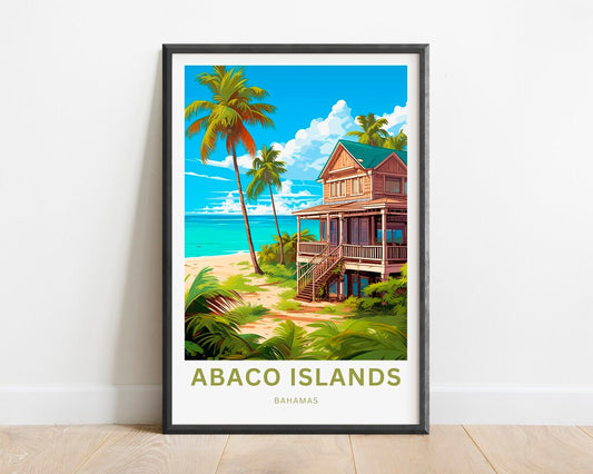 Abaco Islands Travel Poster - Beachfront Serenity