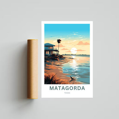 Matagorda Travel Poster