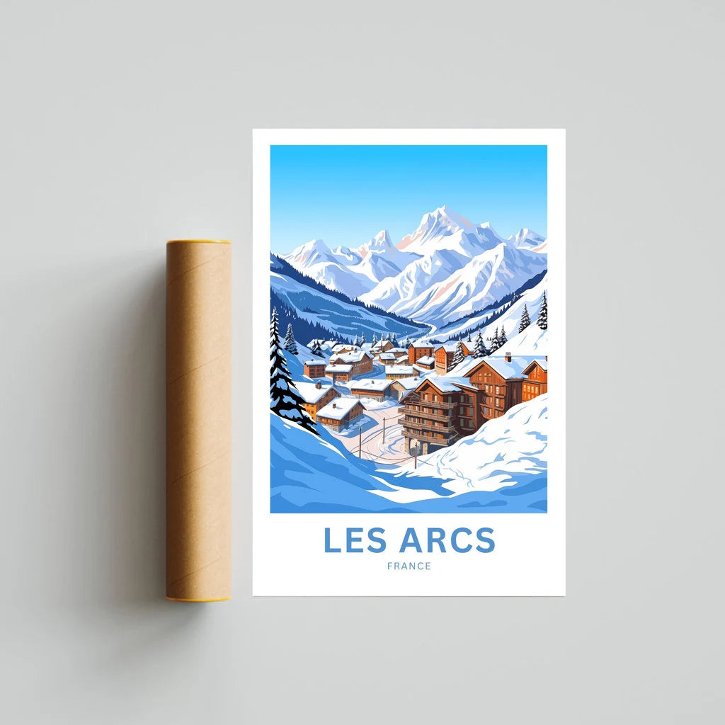 Les Arcs Travel Poster