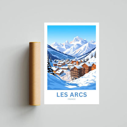 Les Arcs Travel Poster