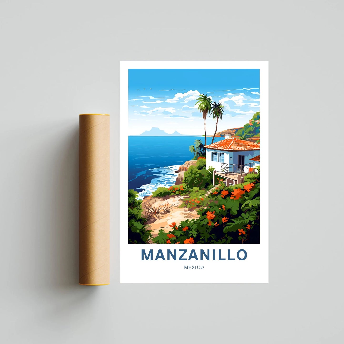 Manzanillo Travel Poster