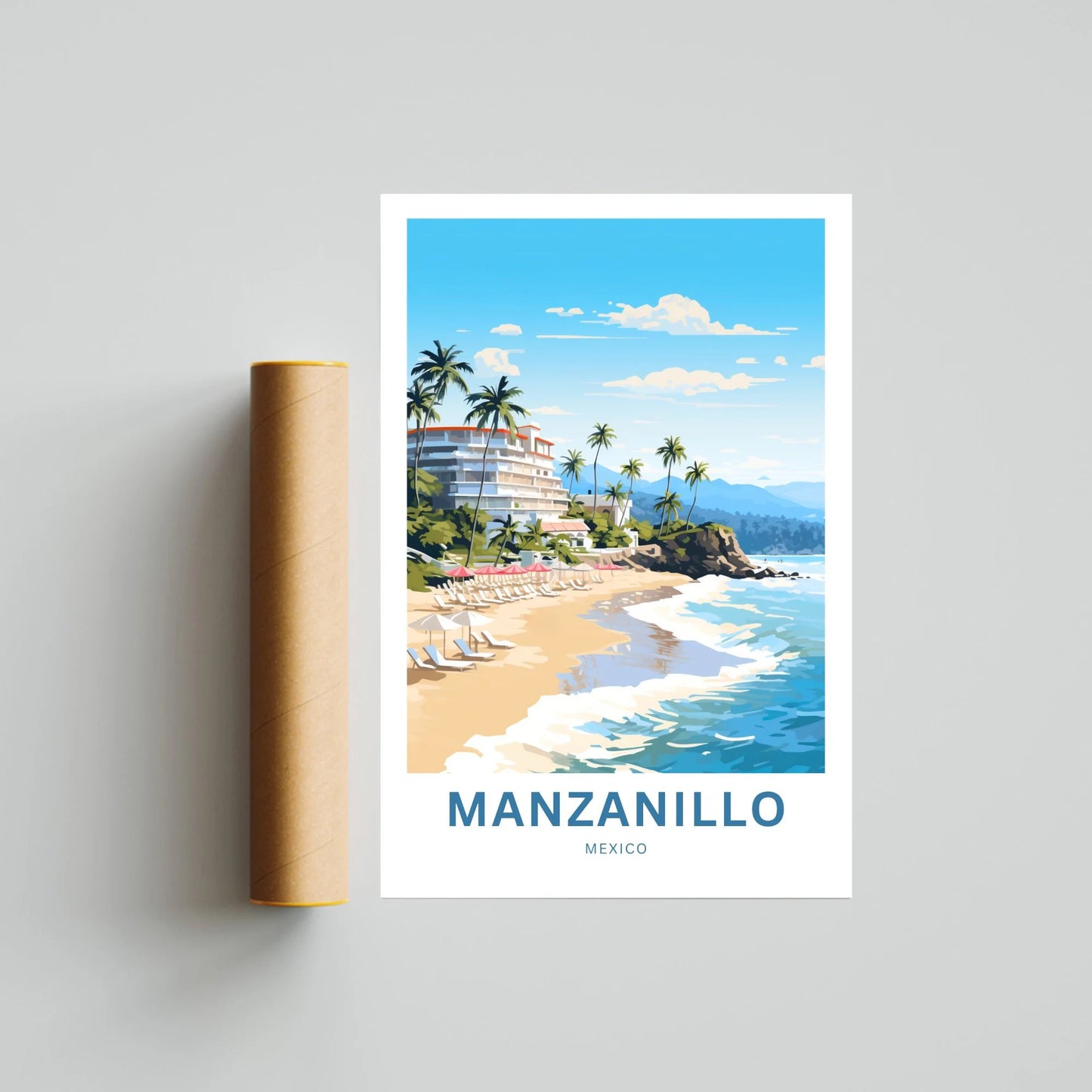 Manzanillo Travel Poster