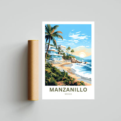 Manzanillo Travel Poster
