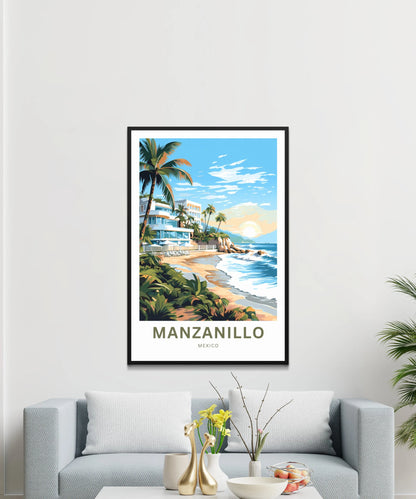 Manzanillo Travel Poster