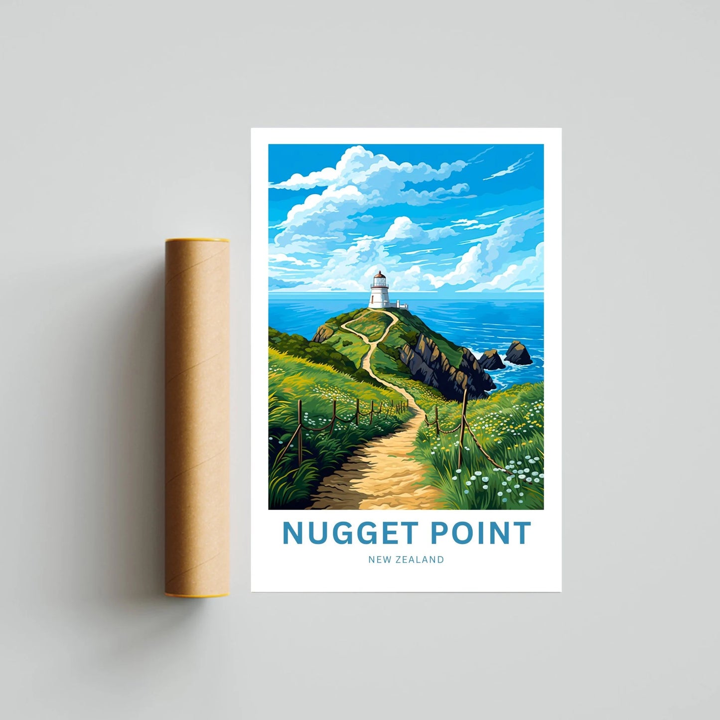 Nugget Point  Travel Poster