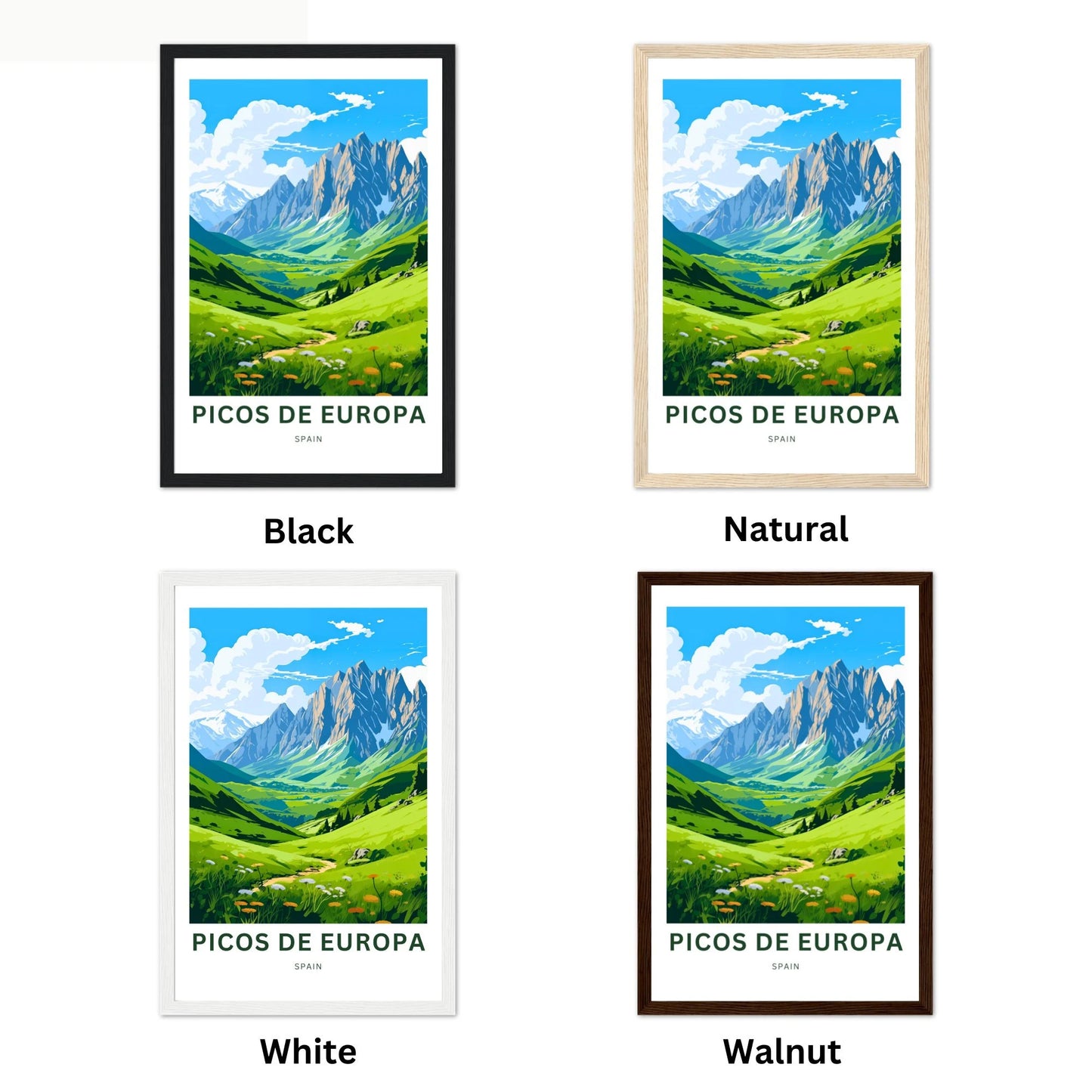 Picos de Europa Travel Poster