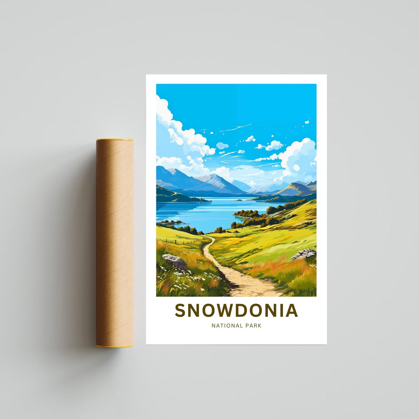 Snowdonia Travel Poster