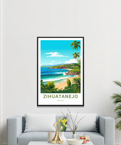 Zihuatanejo Travel Poster