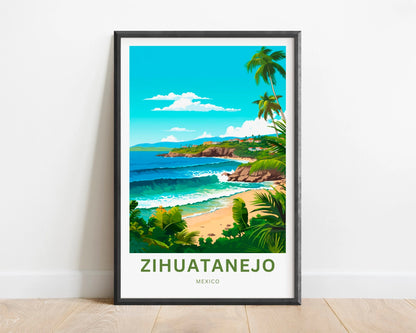 Zihuatanejo Travel Poster