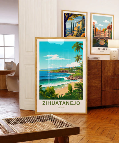 Zihuatanejo Travel Poster