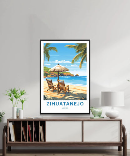 Zihuatanejo Travel Poster