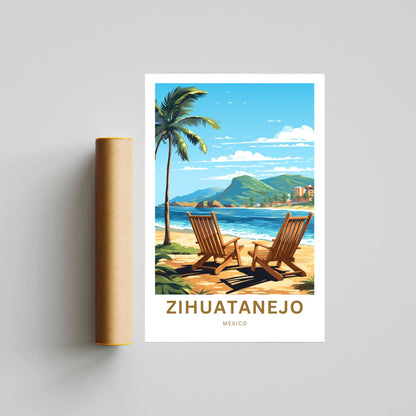 Zihuatanejo Travel Poster