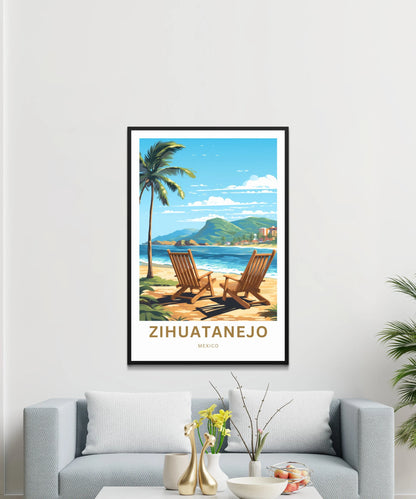 Zihuatanejo Travel Poster