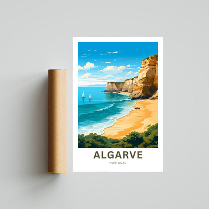 Algarve Travel Poster