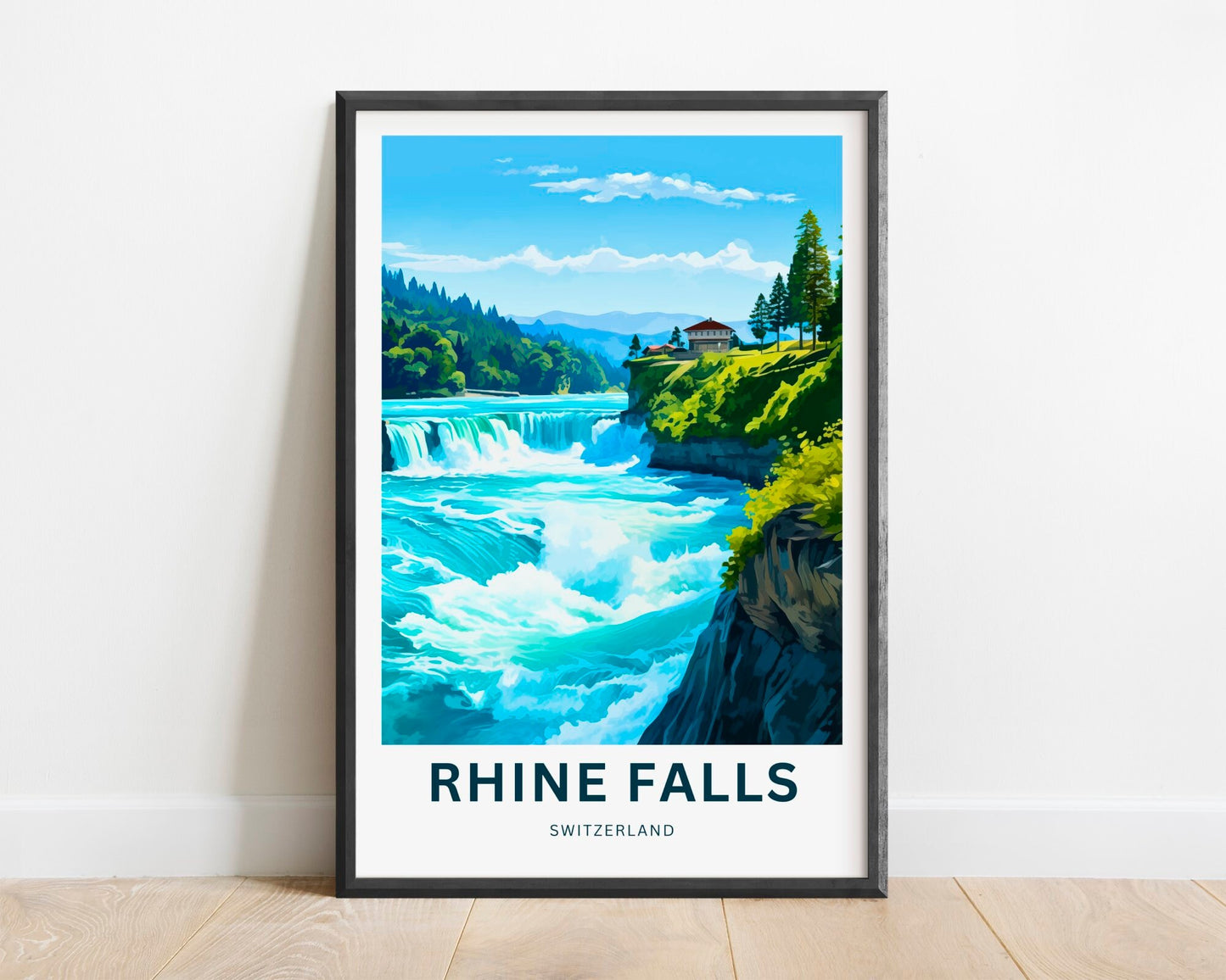 Rhine Falls Travel Poster