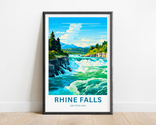 Rhine Falls Travel Poster