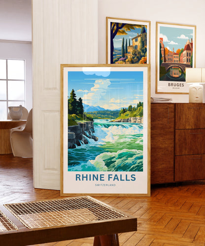 Rhine Falls Travel Poster