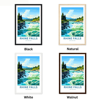 Rhine Falls Travel Poster