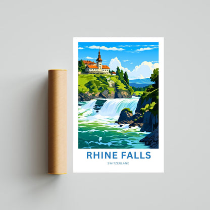 Rhine Falls Travel Poster