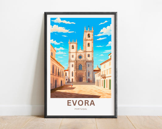 Evora Travel Poster