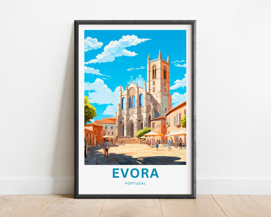 Evora Travel Poster