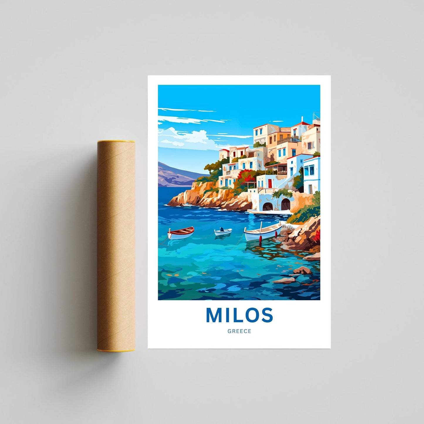Milos Travel Poster