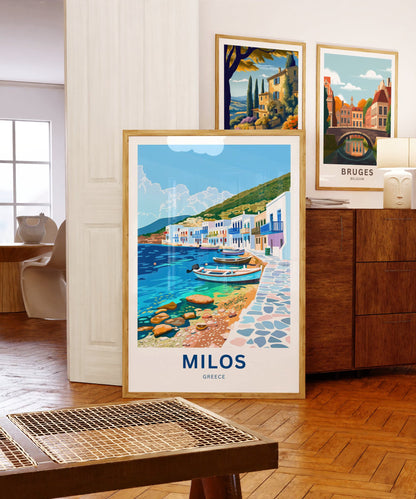 Milos Travel Poster