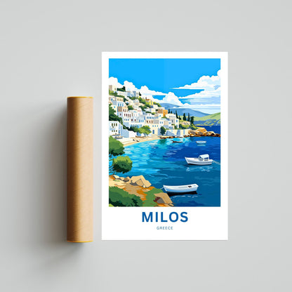Milos Travel Poster