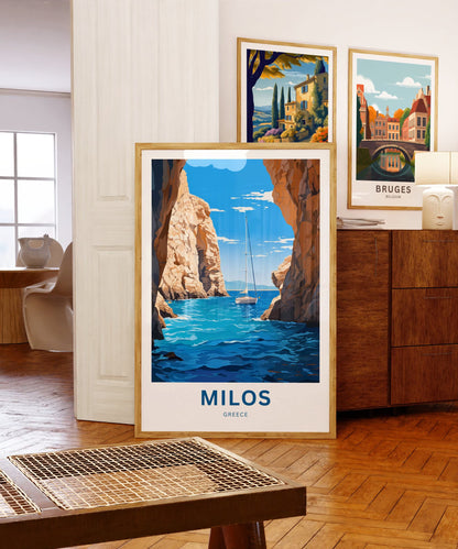 Milos Travel Poster