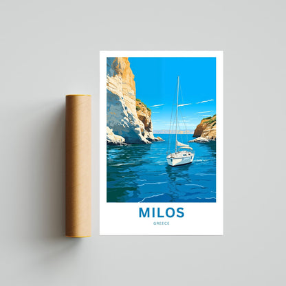 Milos Travel Poster