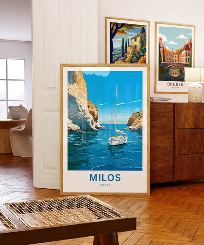 Milos Travel Poster