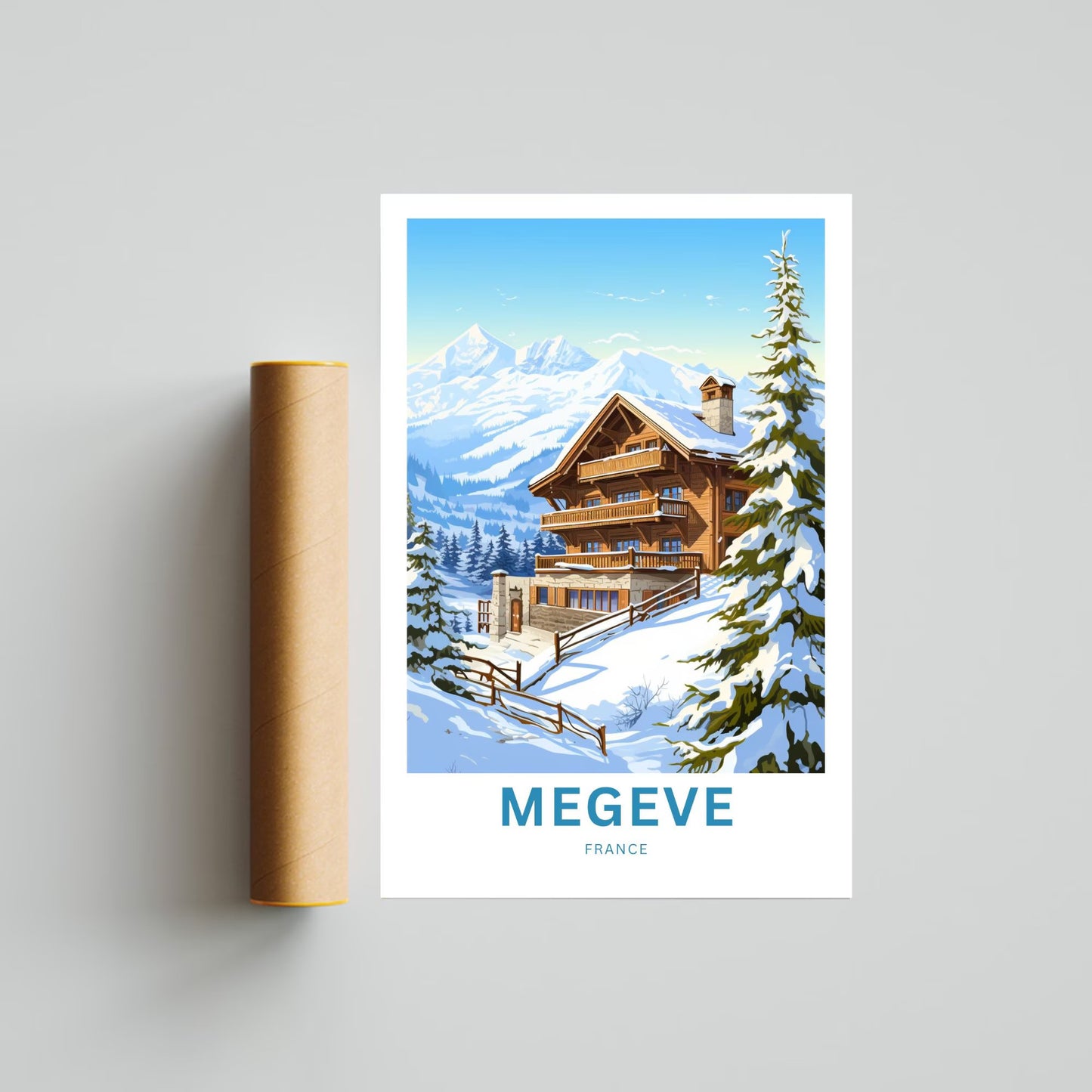 Megève Travel Poster